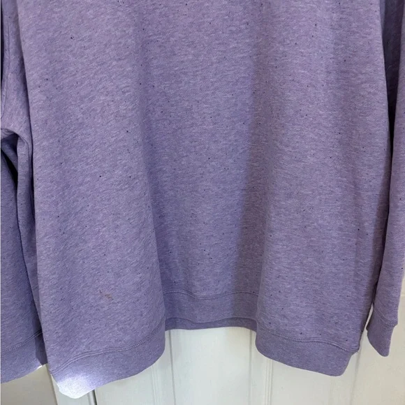 Karen Scott Sport Crewneck Fleece Lined Sweatshirt in Lavender - Picture 4 of 6